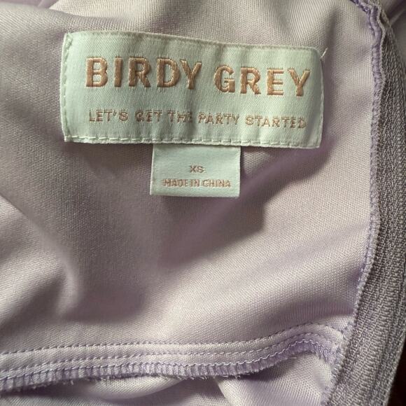 Birdy Grey Amy Lavender Wide Scoop Neck Maxi Dress XS Fairy Bridesmaid Romantic - Picture 9 of 9